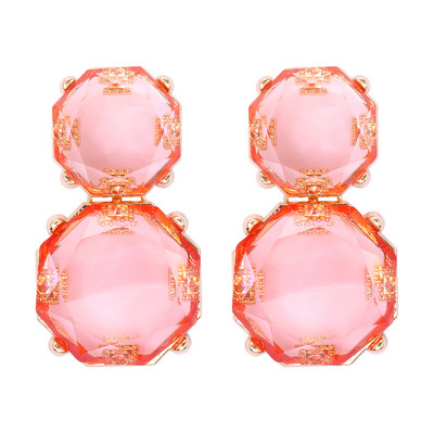 2024 m. nauji spalvingi permatomi krištoliniai auskarai su kaklo karoliai moterims Statement papuošalų rinkinio didmeninė prekyba