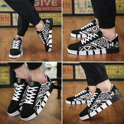 Vyriški drobiniai batai lentiniai batai mados raštais spausdinti laisvalaikio sportiniai bėgimo bateliai laisvalaikio patogūs kūno rengybos bėgimo bateliai