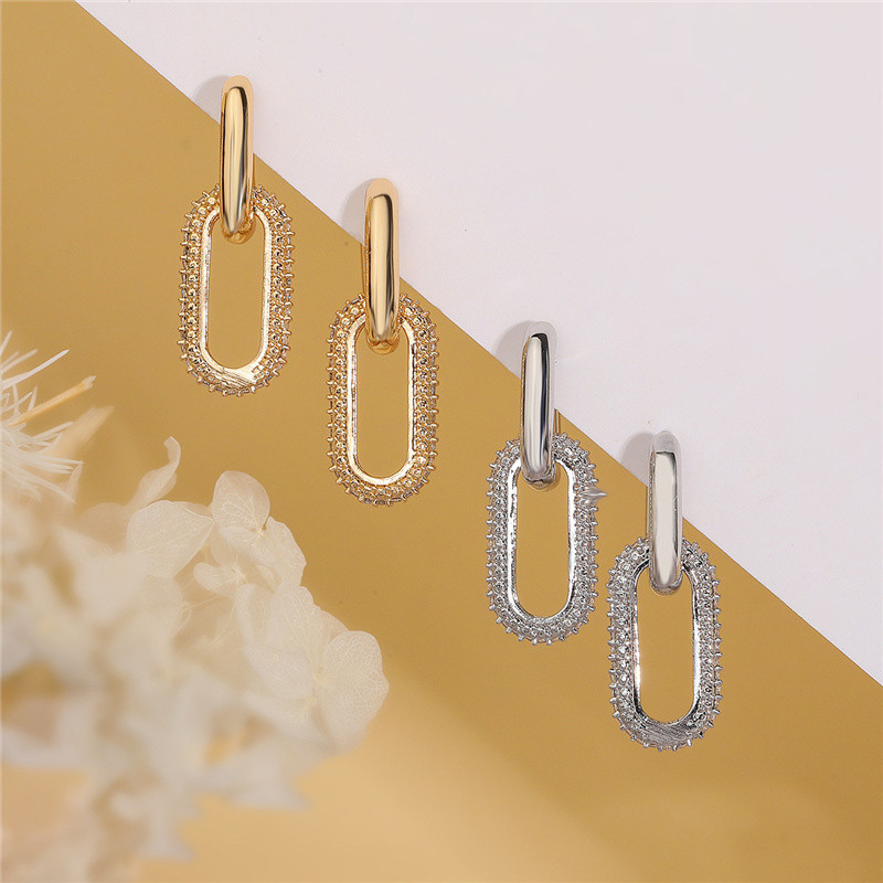 Σκουλαρίκια σταγόνας ρετρό με διπλό βρόχο σε σχέδιο χρυσό ασημί χρώμα Γεωμετρικά στρογγυλά σκουλαρίκια για γυναίκες κορίτσια Punk Hip Hop Fashion Jewelry G