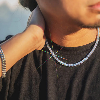 Απλό Iced Out Tennis CZ Choker Κολιέ για Γυναικεία Ανδρικά Κρυστάλλινα Κοντή Αλυσίδα στο Λαιμό Αξεσουάρ Hip Hop Trend Κοσμήματα OHN016