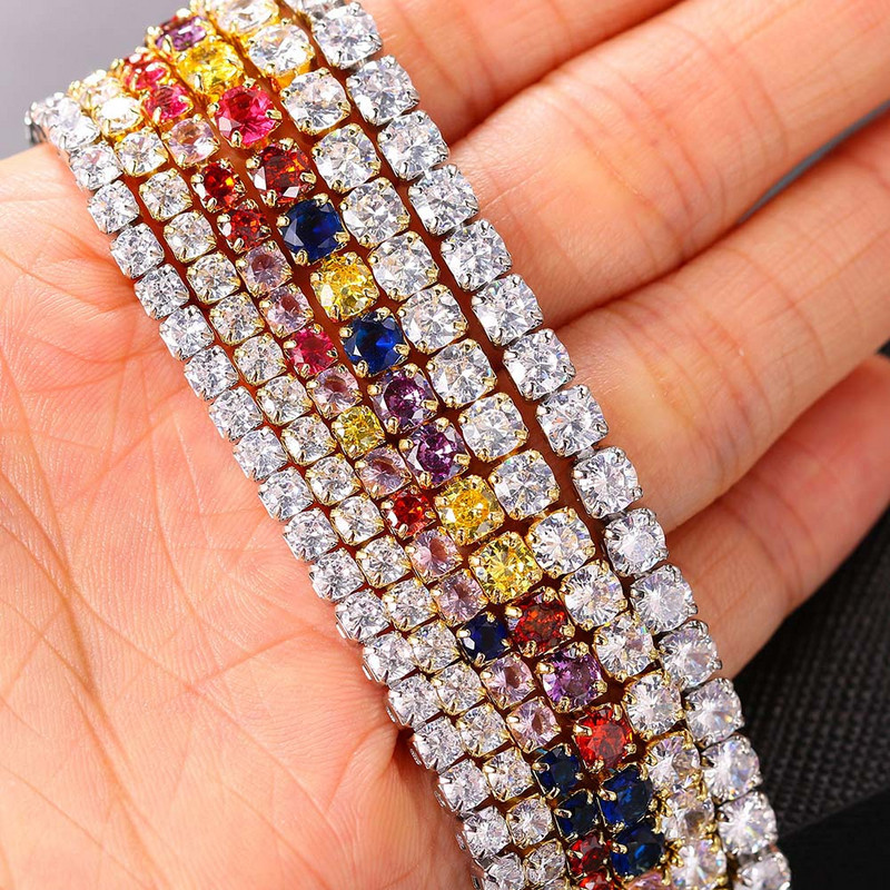 Jednostavna Iced Out Tennis CZ Choker ogrlica za žene Muškarci Kristalni kratki lančić na vratu Hip Hop Trend dodaci Nakit OHN016