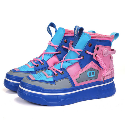 Jauni augstie dēļa apavi vīriešu biezās zoles palielina apavu vīriešu modes apavu personību visi atbilst studentu sporta apaviem