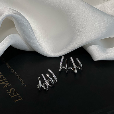 Korėjos vintažiniai perlų krištoliniai auskarai moterims papuošalai Aukštos klasės prabangūs cirkonio gėlių drugelių lapų moteriški auskarai su smeigtukais