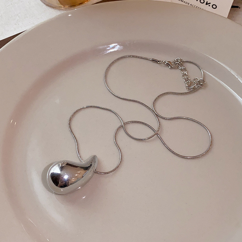 Fashion Link ķēde Waterdrop Charm piekarināma kaklarota Eleganta rotaslieta sievietēm Choker Punk Hiphop dāvana e2319