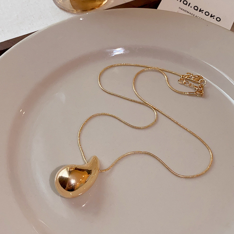 Fashion Link ķēde Waterdrop Charm piekarināma kaklarota Eleganta rotaslieta sievietēm Choker Punk Hiphop dāvana e2319