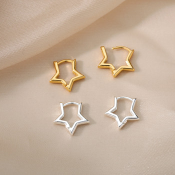 Luxury Star Pendientes σκουλαρίκια για κορίτσια από ανοξείδωτο ατσάλι Minimalist Hoop Piercing 2024 New In y2k Jewelry aretes de mujer