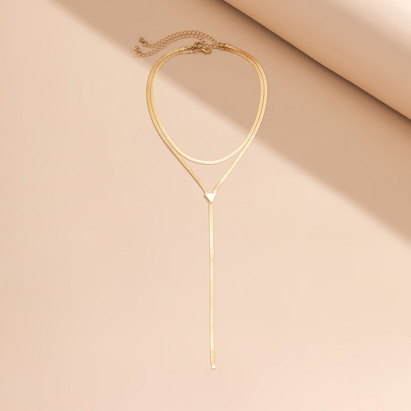 Sluoksniuotas gyvatė Chian su ilgais kutais Choker karoliai moterims Madinga paprasta Chian apykaklė ant kaklo 2023 m. Moteriški papuošalai