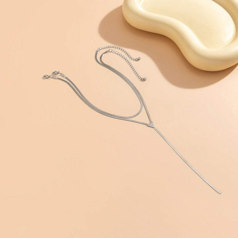 Sluoksniuotas gyvatė Chian su ilgais kutais Choker karoliai moterims Madinga paprasta Chian apykaklė ant kaklo 2023 m. Moteriški papuošalai