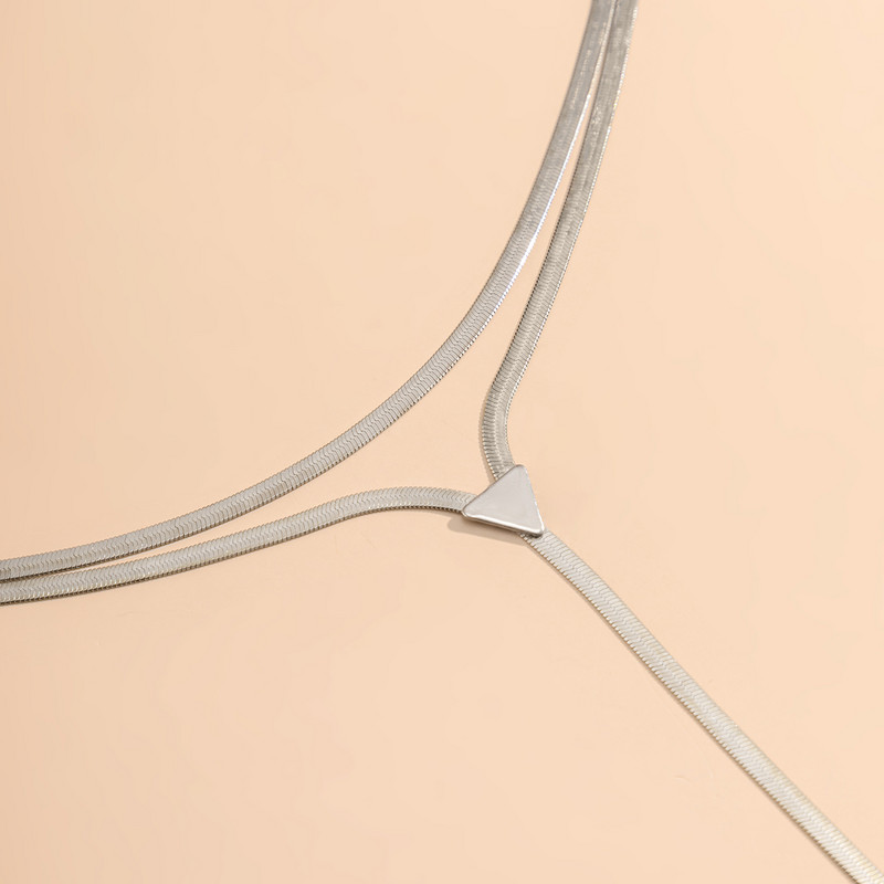 Sluoksniuotas gyvatė Chian su ilgais kutais Choker karoliai moterims Madinga paprasta Chian apykaklė ant kaklo 2023 m. Moteriški papuošalai