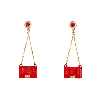 Σκουλαρίκια με φούντα σε στυλ τσάντας δημιουργικής σχεδίασης μόδας κοσμήματα ιδιοσυγκρασίας τάση μοναδικά σκουλαρίκια δήλωση δώρου για γυναίκες