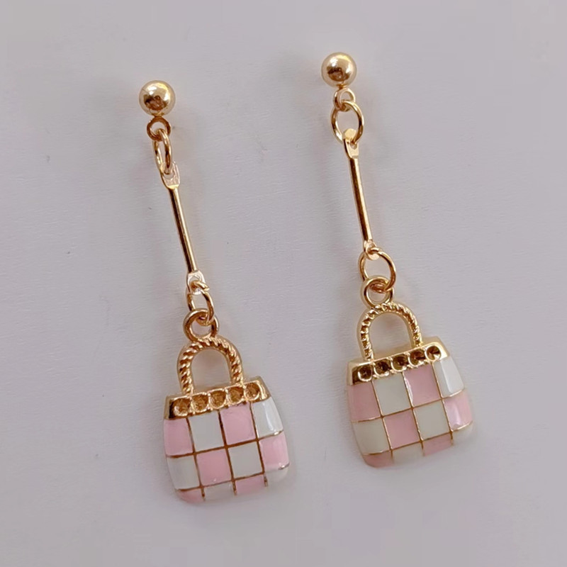 Δημιουργική σχεδίαση τσάντα στυλ φούντα σκουλαρίκια μόδας κοσμήματα ιδιοσυγκρασία τάση μοναδικά δώρο δήλωση σκουλαρίκια γυναίκες