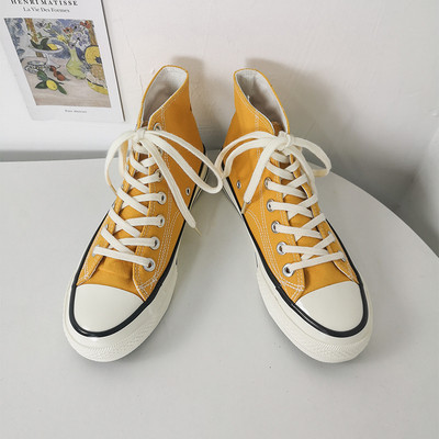 Naiste lõuendjalatsid Naiste mood suvised vabaaja tossud Tudengite jalanõud Kõrge ülaosaga naiste Vulcanize kingad