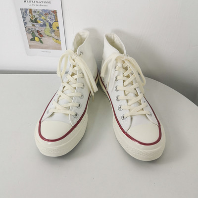 Naiste lõuendjalatsid Naiste mood suvised vabaaja tossud Tudengite jalanõud Kõrge ülaosaga naiste Vulcanize kingad