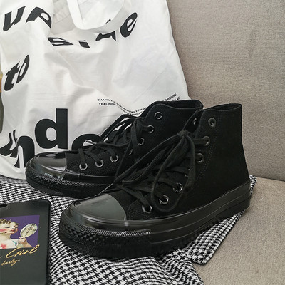 Naiste lõuendjalatsid Naiste mood suvised vabaaja tossud Tudengite jalanõud Kõrge ülaosaga naiste Vulcanize kingad