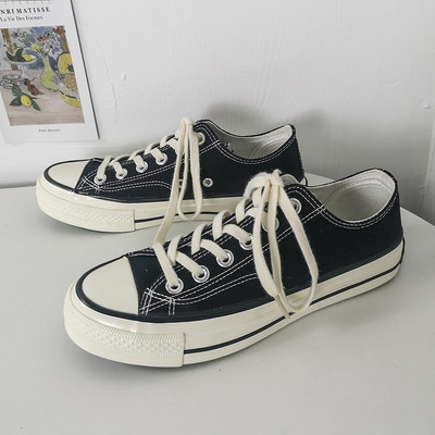 Naiste lõuendjalatsid Naiste mood suvised vabaaja tossud Tudengite jalanõud Kõrge ülaosaga naiste Vulcanize kingad