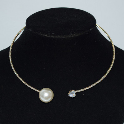 Modes Rhinestone Heart Collar Choker kaklarota sievietēm Vienkārša atvērta apkakle kaklarota Torques Juvelierizstrādājumu aksesuāri