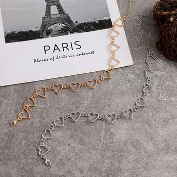 Κοίλο Κορεάτικο γλυκό χαριτωμένο Love Statement Heart Chain Collar Κοσμήματα Choker Κολιέ για φίλη γυναίκες Δώρο Cosplay