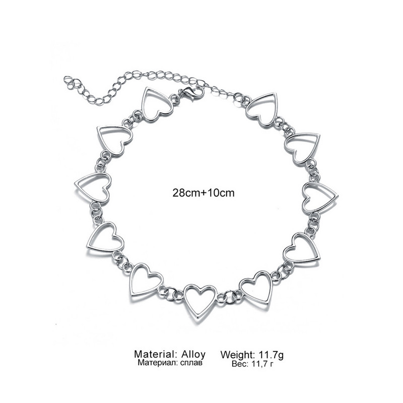 Tuščiaviduriai korėjietiški, miela meilės pareiškimai, širdies grandinės apykaklės papuošalai kaklo karoliai merginai, moteriai Dovanų Cosplay