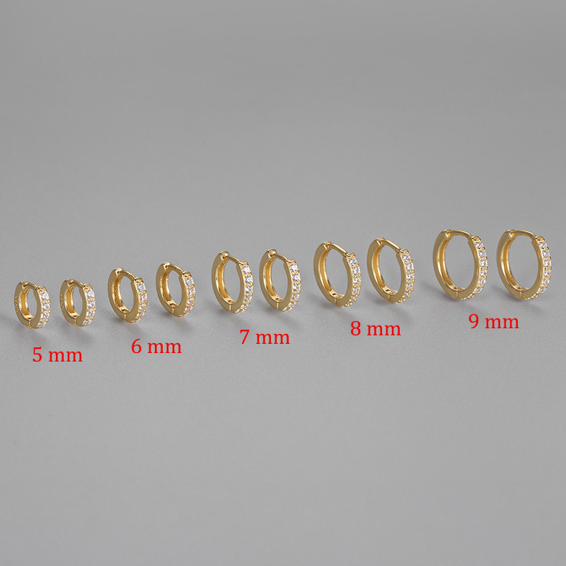 2GAB nerūsējošā tērauda minimāli stīpas auskari kristāla cirkonija oksīds, mazs Huggie plāns skrimšļa auskars Helix Tragus pīrsings rotaslietas