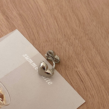 Vintage Σκουλαρίκια Heart Clip για Γυναικεία Ασημί Χρώμα No Piercing Ψεύτικο σκουλαρίκι σε πολλά 2022 Fashion Jewelry Ear Cuff aretes de muje