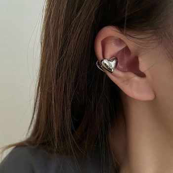 Vintage Σκουλαρίκια Heart Clip για Γυναικεία Ασημί Χρώμα No Piercing Ψεύτικο σκουλαρίκι σε πολλά 2022 Fashion Jewelry Ear Cuff aretes de muje