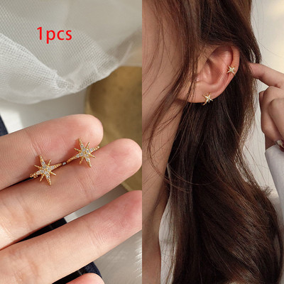 Vintažiniai širdelės auskarai moterims Sidabrinės spalvos Be auskarų Netikras auskaras partijomis 2022 m. madingi papuošalai ausų rankogaliai aretes de muje