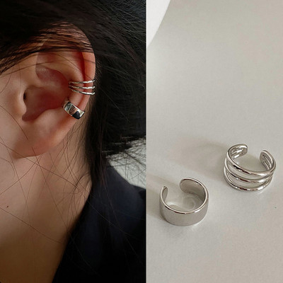 Vintažiniai širdelės auskarai moterims Sidabrinės spalvos Be auskarų Netikras auskaras partijomis 2022 m. madingi papuošalai ausų rankogaliai aretes de muje