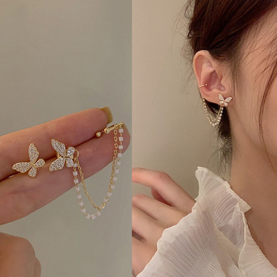 Vintažiniai širdelės auskarai moterims Sidabrinės spalvos Be auskarų Netikras auskaras partijomis 2022 m. madingi papuošalai ausų rankogaliai aretes de muje