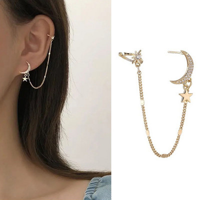 Vintažiniai širdelės auskarai moterims Sidabrinės spalvos Be auskarų Netikras auskaras partijomis 2022 m. madingi papuošalai ausų rankogaliai aretes de muje