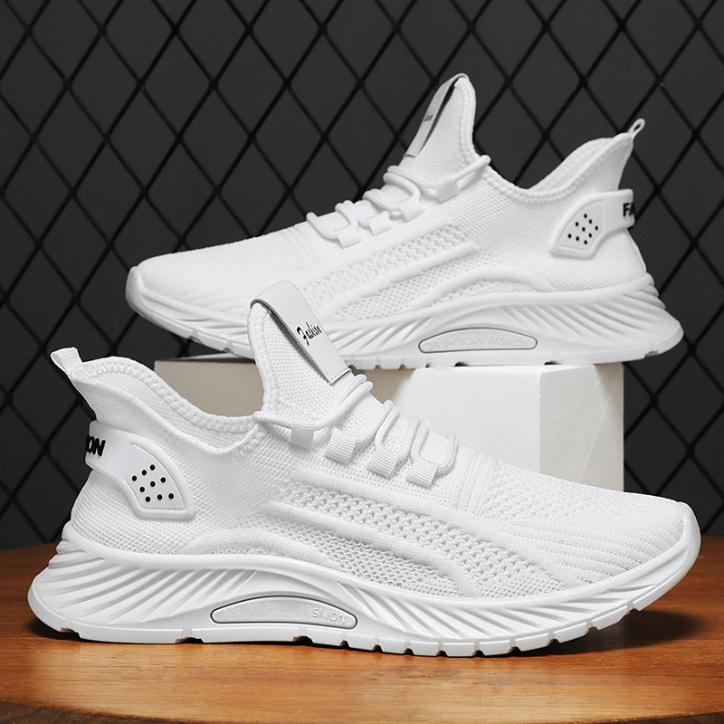 Vyriški laisvalaikio sportiniai batai kvėpuojantys lengvi sportbačiai lauke skraidantys audimo bėgimo bateliai sportiniai bėgimo teniso vaikščiojimo batai