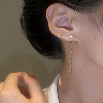 Μοντέρνα μακρυά συρμάτινη φούντα με κλωστή Αλυσίδα Climb Star Heart Beads Κρεμαστά σκουλαρίκια σταγόνα γυναικεία ίσια κρεμαστά σκουλαρίκια Κοσμήματα