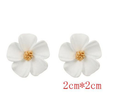 Saldi eleganti kontrasta ziedu pilienu auskari sievietēm auskari rotaslietas auskari vintage franču vienkārši daudzpusīgi ziedi auskari