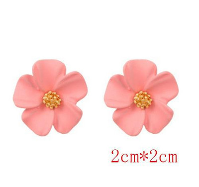 Saldi eleganti kontrasta ziedu pilienu auskari sievietēm auskari rotaslietas auskari vintage franču vienkārši daudzpusīgi ziedi auskari