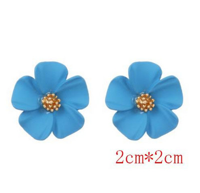 Saldi eleganti kontrasta ziedu pilienu auskari sievietēm auskari rotaslietas auskari vintage franču vienkārši daudzpusīgi ziedi auskari