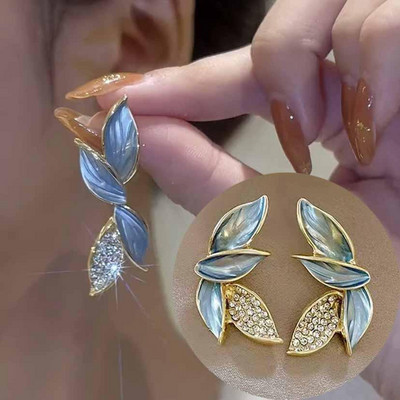 Saldi eleganti kontrasta ziedu pilienu auskari sievietēm auskari rotaslietas auskari vintage franču vienkārši daudzpusīgi ziedi auskari