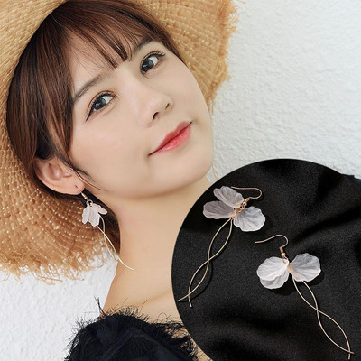 Saldi eleganti kontrasta ziedu pilienu auskari sievietēm auskari rotaslietas auskari vintage franču vienkārši daudzpusīgi ziedi auskari