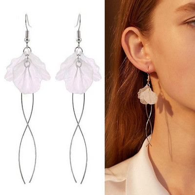 Saldi eleganti kontrasta ziedu pilienu auskari sievietēm auskari rotaslietas auskari vintage franču vienkārši daudzpusīgi ziedi auskari