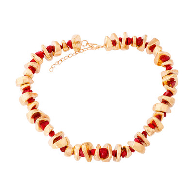 ZAA Vintage zelta akrila akmens starplikas krelles ķēdes kaklarota sievietēm brīvdienu ballīšu rotaslietas 2024. gada tendence Jaunums