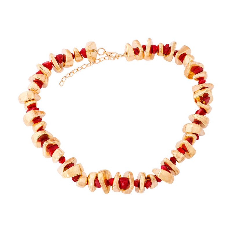 ZAA Vintage zelta akrila akmens starplikas krelles ķēdes kaklarota sievietēm brīvdienu ballīšu rotaslietas 2024. gada tendence Jaunums