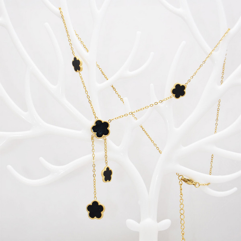 Luksuslik Boho lilledega ripats kaelakee naistele kullatud roostevabast terasest kaelakee naiste tüdrukute ehted peened kingitused