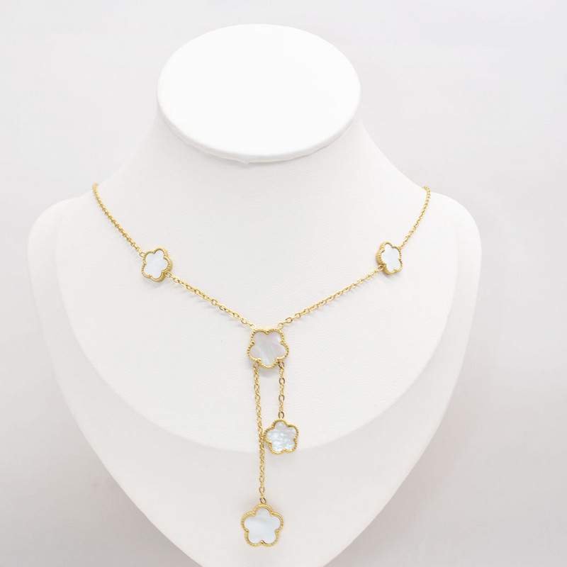 Luksuslik Boho lilledega ripats kaelakee naistele kullatud roostevabast terasest kaelakee naiste tüdrukute ehted peened kingitused