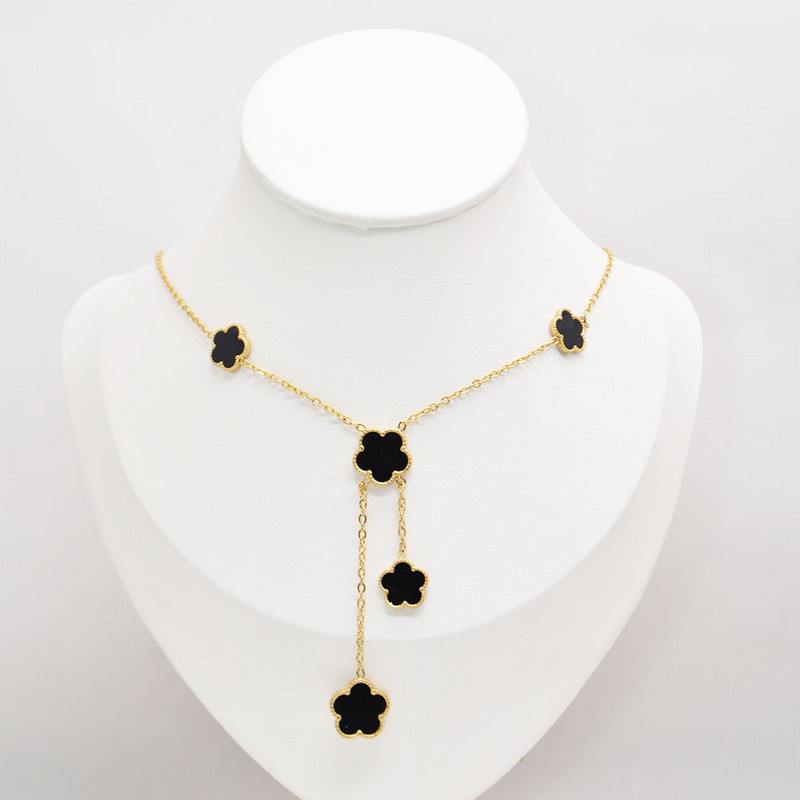 Luksuslik Boho lilledega ripats kaelakee naistele kullatud roostevabast terasest kaelakee naiste tüdrukute ehted peened kingitused