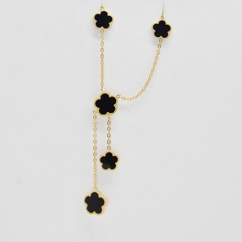 Luksuslik Boho lilledega ripats kaelakee naistele kullatud roostevabast terasest kaelakee naiste tüdrukute ehted peened kingitused