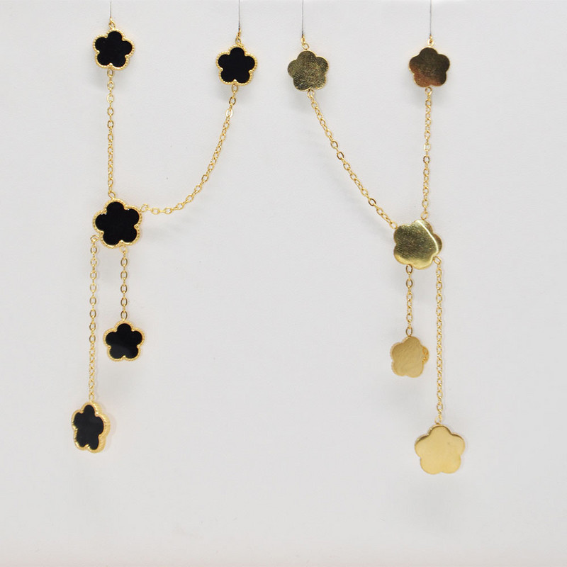 Luksuslik Boho lilledega ripats kaelakee naistele kullatud roostevabast terasest kaelakee naiste tüdrukute ehted peened kingitused