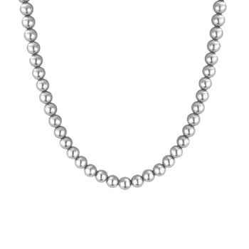 Ελαφρύ πολυτελές κομψό σχέδιο θέσεων γκρι απομίμηση μαργαριταρένιο πουλόβερ με αλυσίδα κολιέ μόδα Γυναικεία μεταλλικά κοσμήματα αξεσουάρ