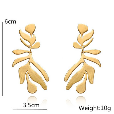 Retro pretjerane metalne upečatljive naušnice za žene Europska moda Okrugle zvijezde Kvadratne nepravilne geometrije Duge naušnice Nakit