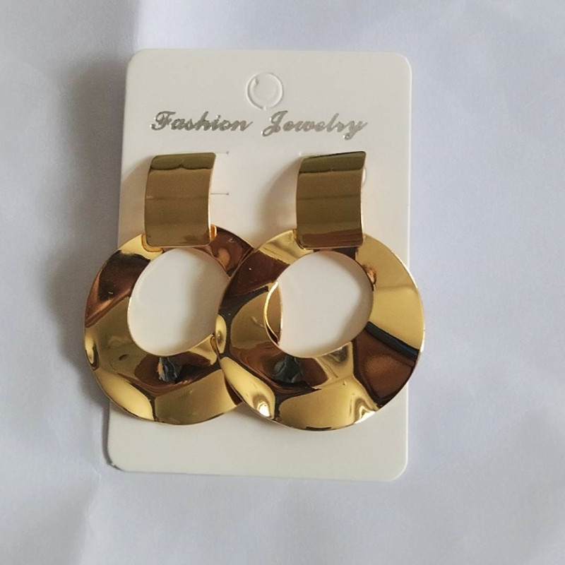 Retro pretjerane metalne upečatljive naušnice za žene Europska moda Okrugle zvijezde Kvadratne nepravilne geometrije Duge naušnice Nakit