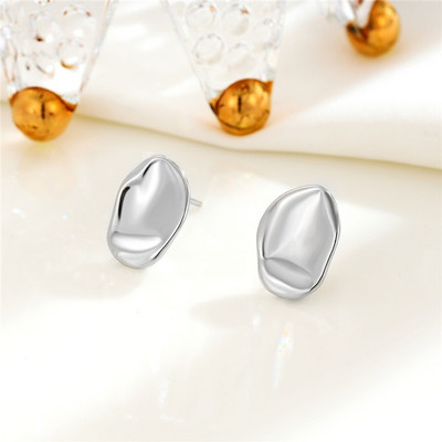 Modes zelta sudraba krāsas lieli metāla apvalka auskari sievietēm ģeometriski neregulāri vintage vienkārši auskari rotaslietas ballītes dāvana