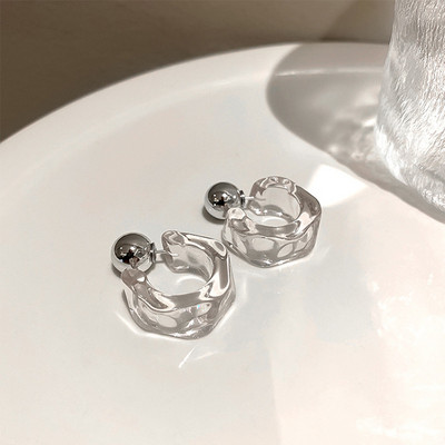 Ακρυλικά κρίκοι γυναικεία σκουλαρίκια 2022 νέα μόδα καρφωτά σκουλαρίκια ρετρό τάση καρφωτά σκουλαρίκια γυναικεία trend twist κομψά δαχτυλίδια σκουλαρίκια