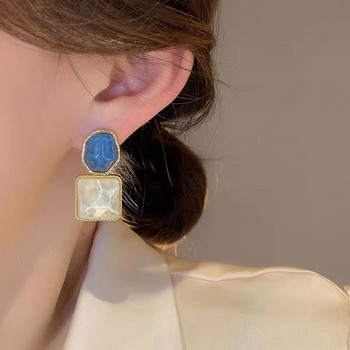 Νέα μόδα vintage ρητίνη γεωμετρικά σκουλαρίκια σταγόνα για γυναικεία γούρια Κρεμαστό κόσμημα Δώρα για πάρτι